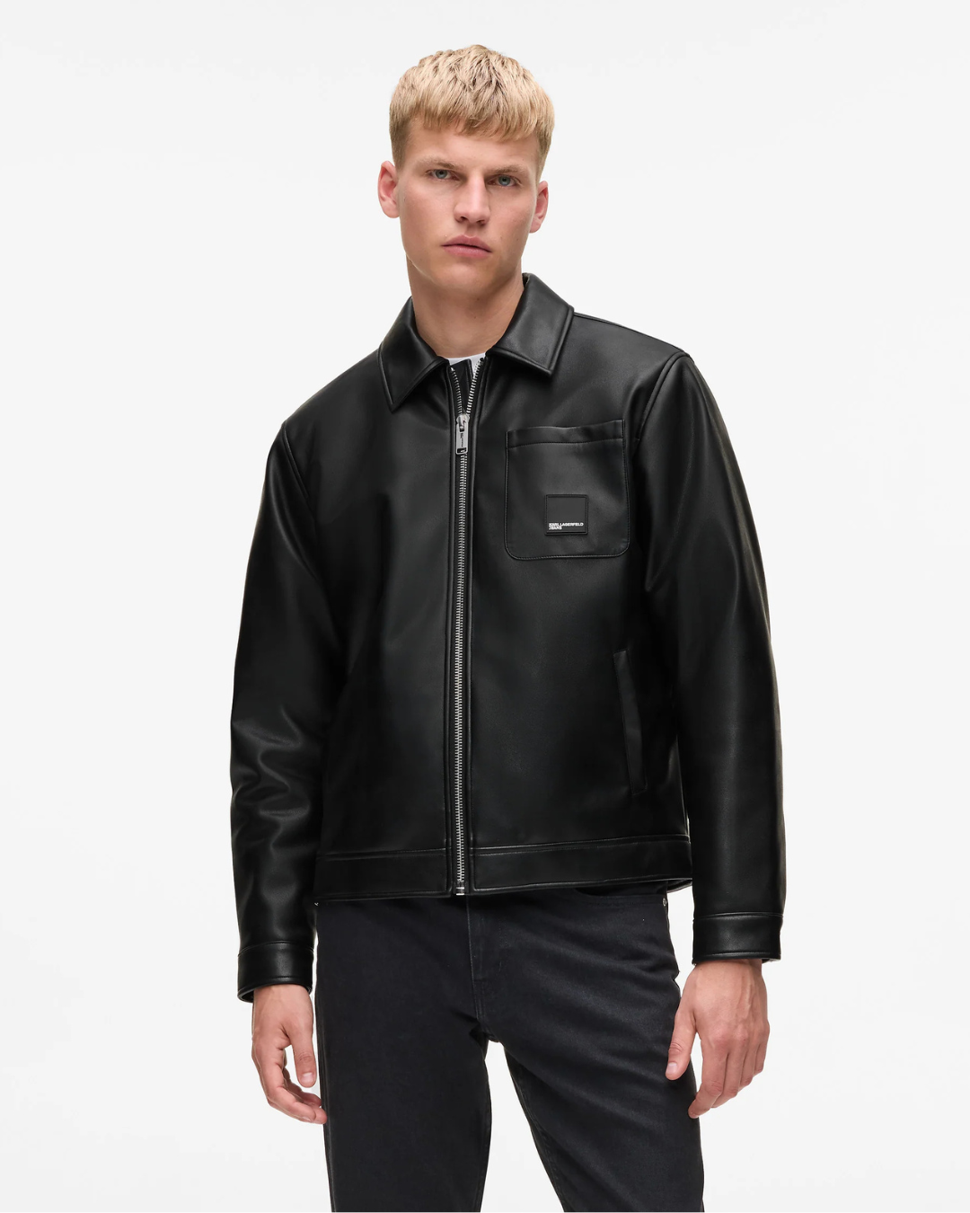 Karl Lagerfeld Jeans - Klj Faux Leather Jacket - Nero
