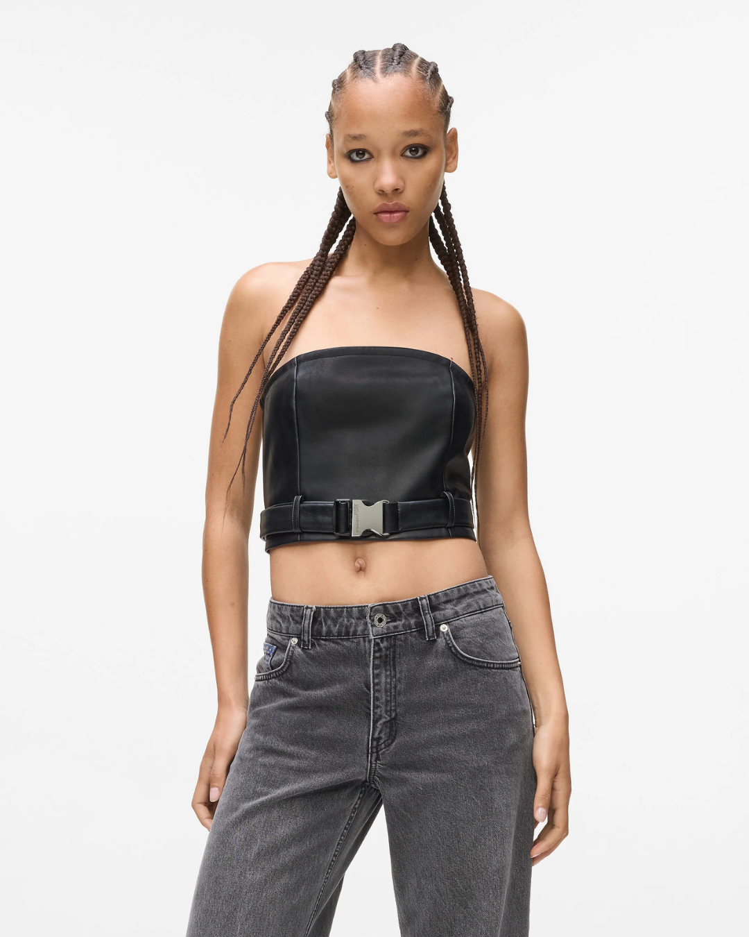 Karl Lagerfeld Jeans - Klj Faux Leather Top - Nero