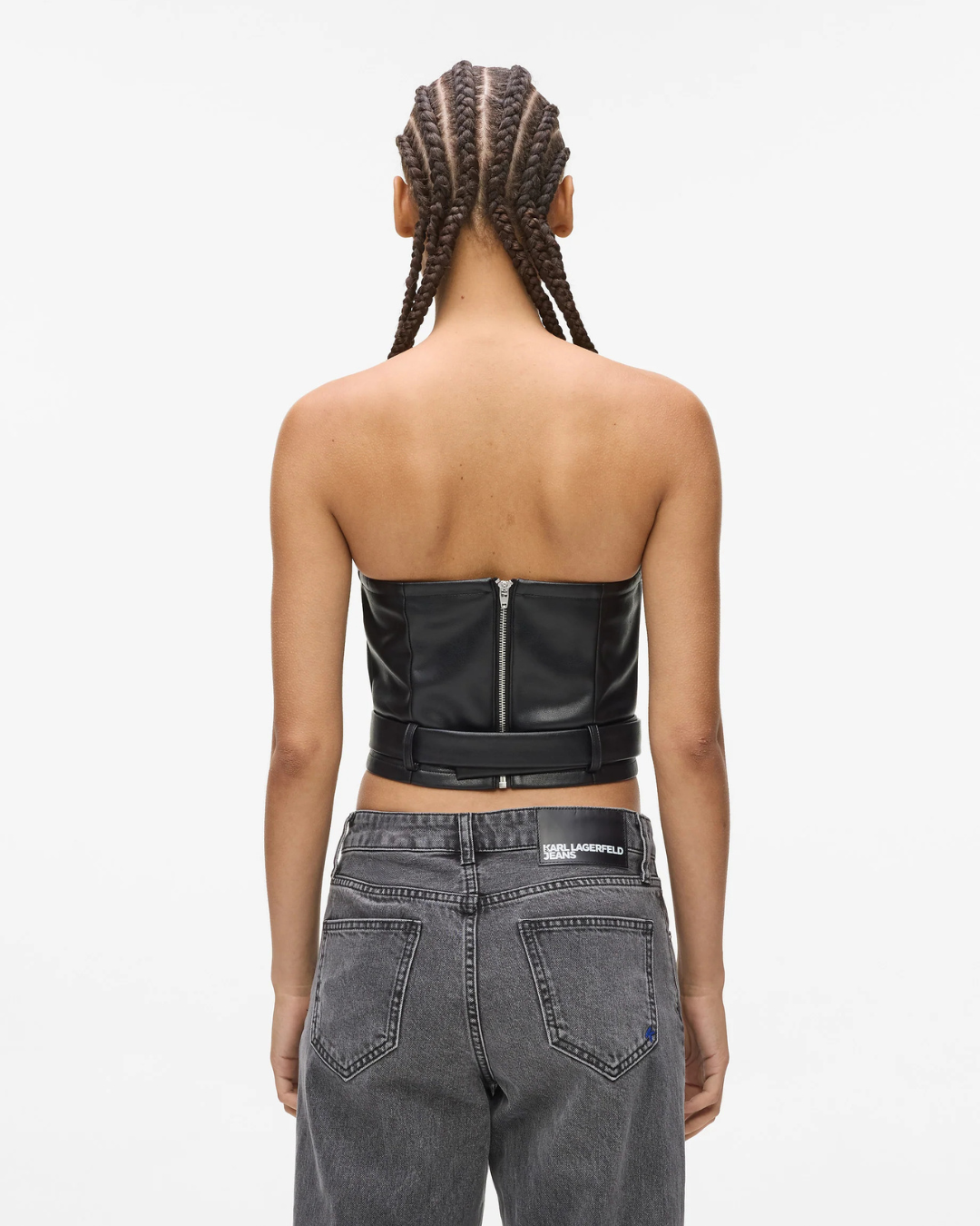 Karl Lagerfeld Jeans - Klj Faux Leather Top - Nero