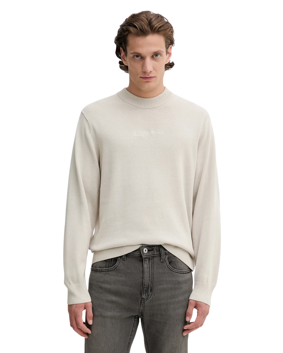 Karl Lagerfeld Jeans - Klj Reg Embroidered Sweater - Beige