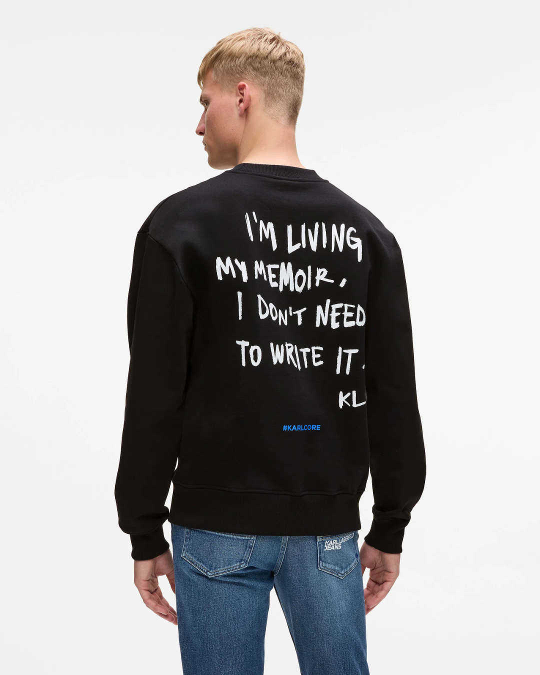Karl Lagerfeld Jeans - Klj Relaxed Karlism Sweat - Nero