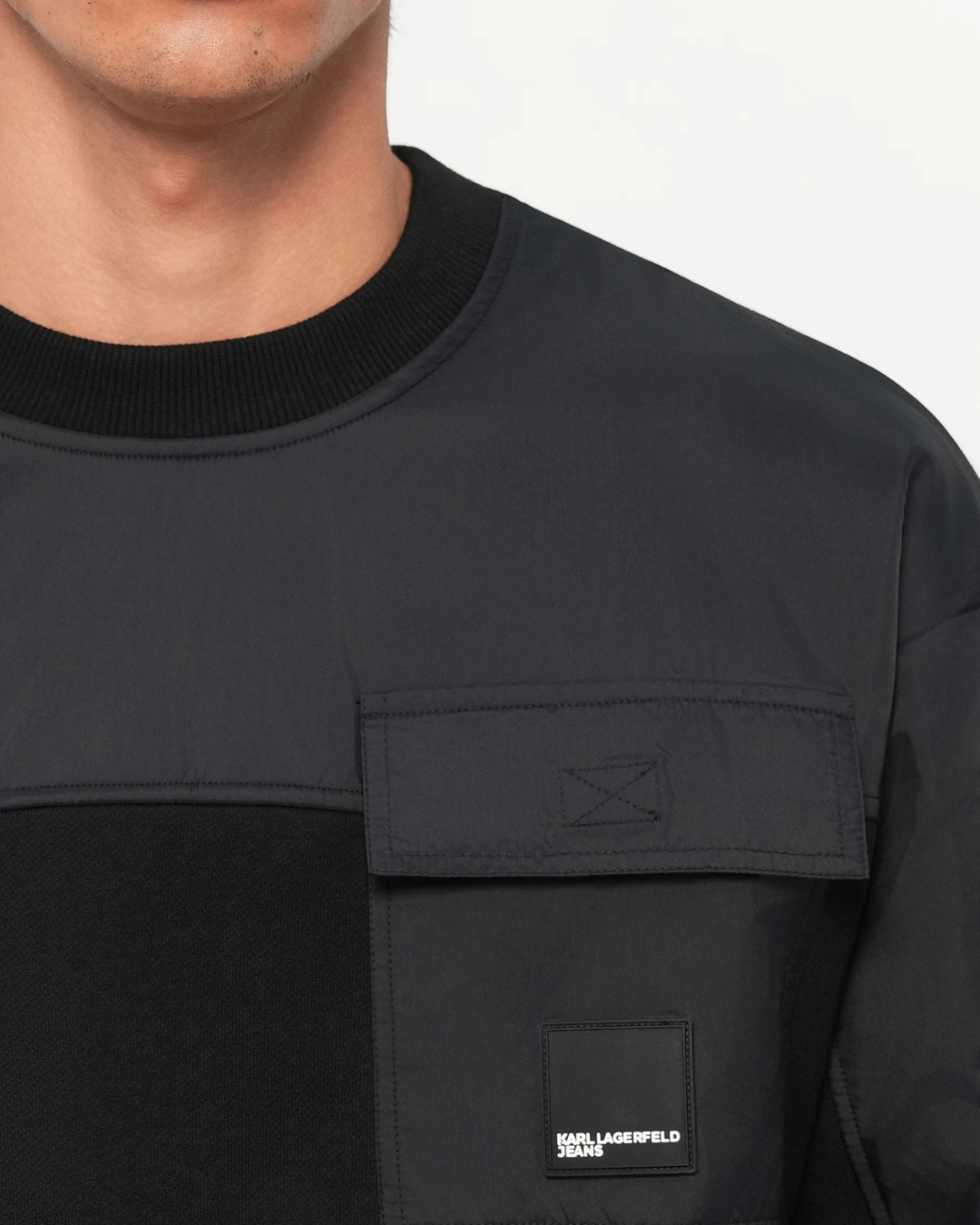 Karl Lagerfeld Jeans - Klj Relaxed Mixed Sweat - Nero