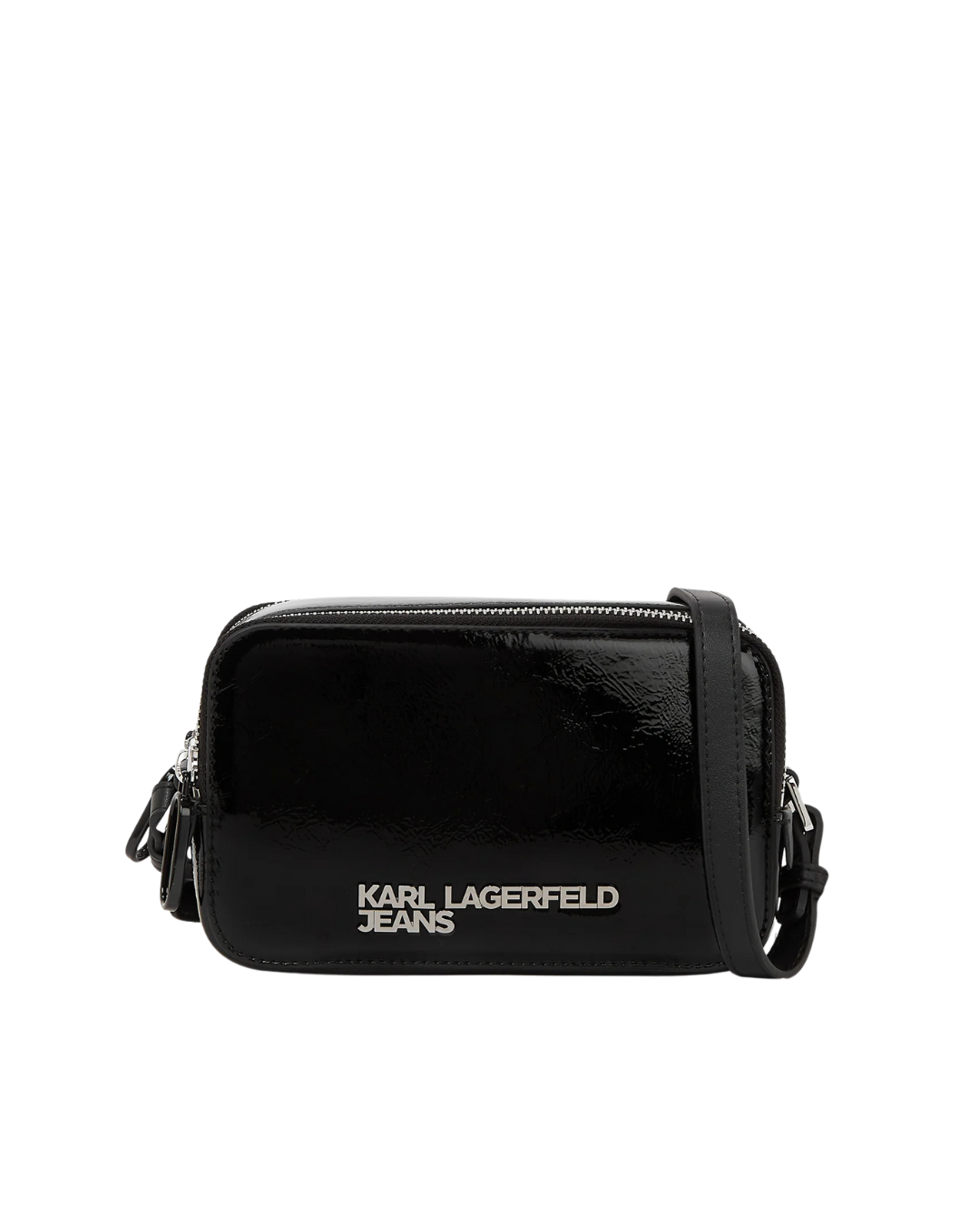 Karl Lagerfeld Jeans - Klj Metal Logo Camera Bag Shiny - Nero