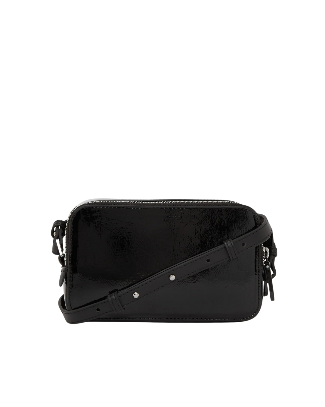 Karl Lagerfeld Jeans - Klj Metal Logo Camera Bag Shiny - Nero
