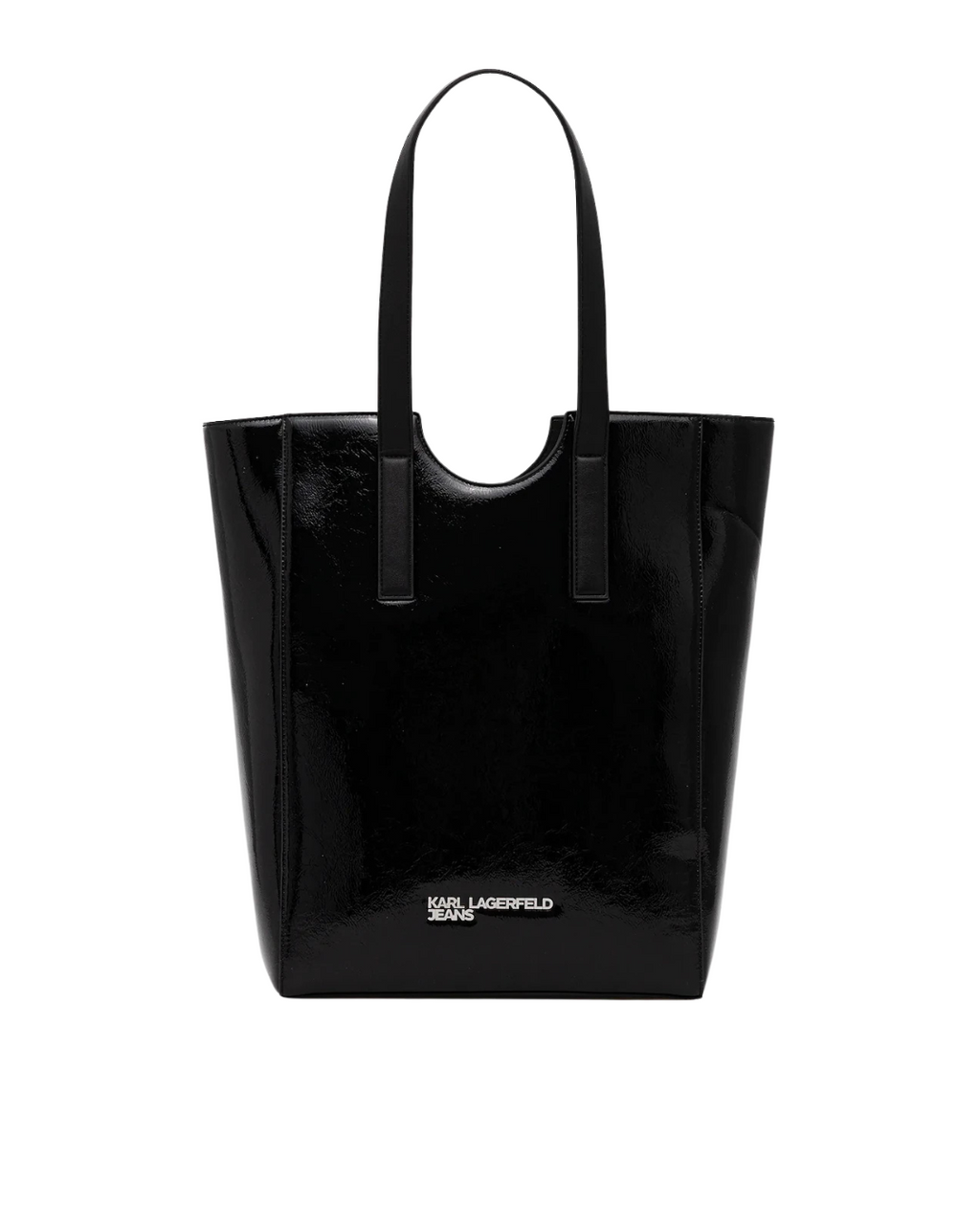 Karl Lagerfeld Jeans - Klj Metal Logo Tote Shiny - Nero