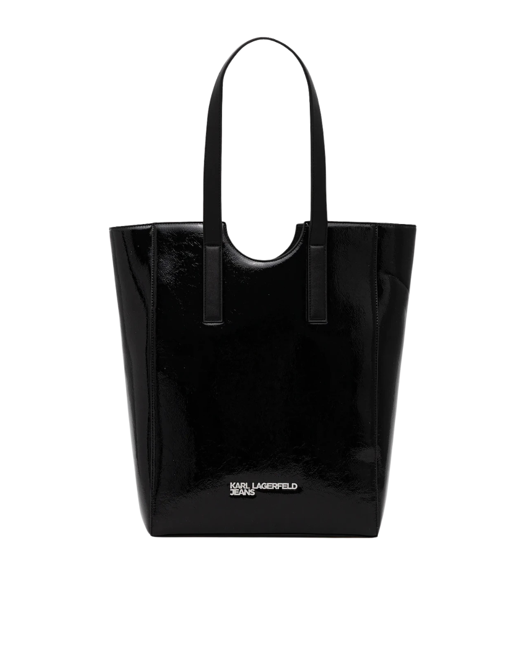 Karl Lagerfeld Jeans - Klj Metal Logo Tote Shiny - Nero