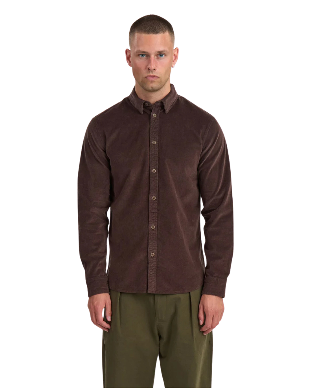 Anerkjendt - Akleif Solid Cord Shirt - Testa Di Moro