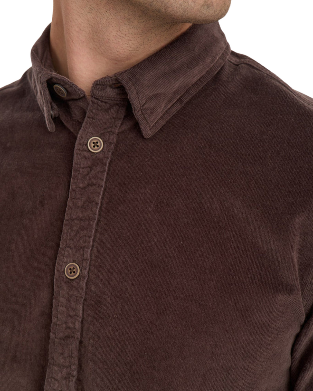 Anerkjendt - Akleif Solid Cord Shirt - Testa Di Moro
