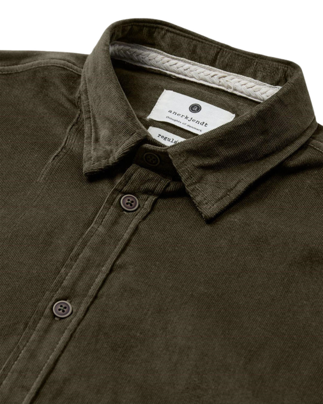 Anerkjendt - Akleif Solid Cord Shirt - Verde