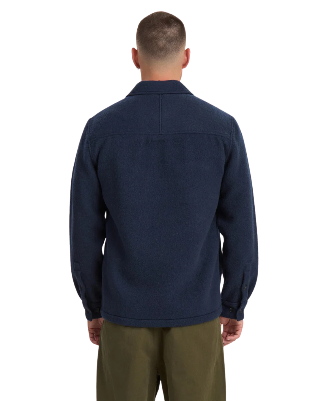 Anerkjendt - Akoscar Boiled Wool Overshirt - Blu