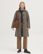 Nice Things - Checked And Solid Reversible Coat - Beige