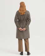Nice Things - Checked And Solid Reversible Coat - Beige