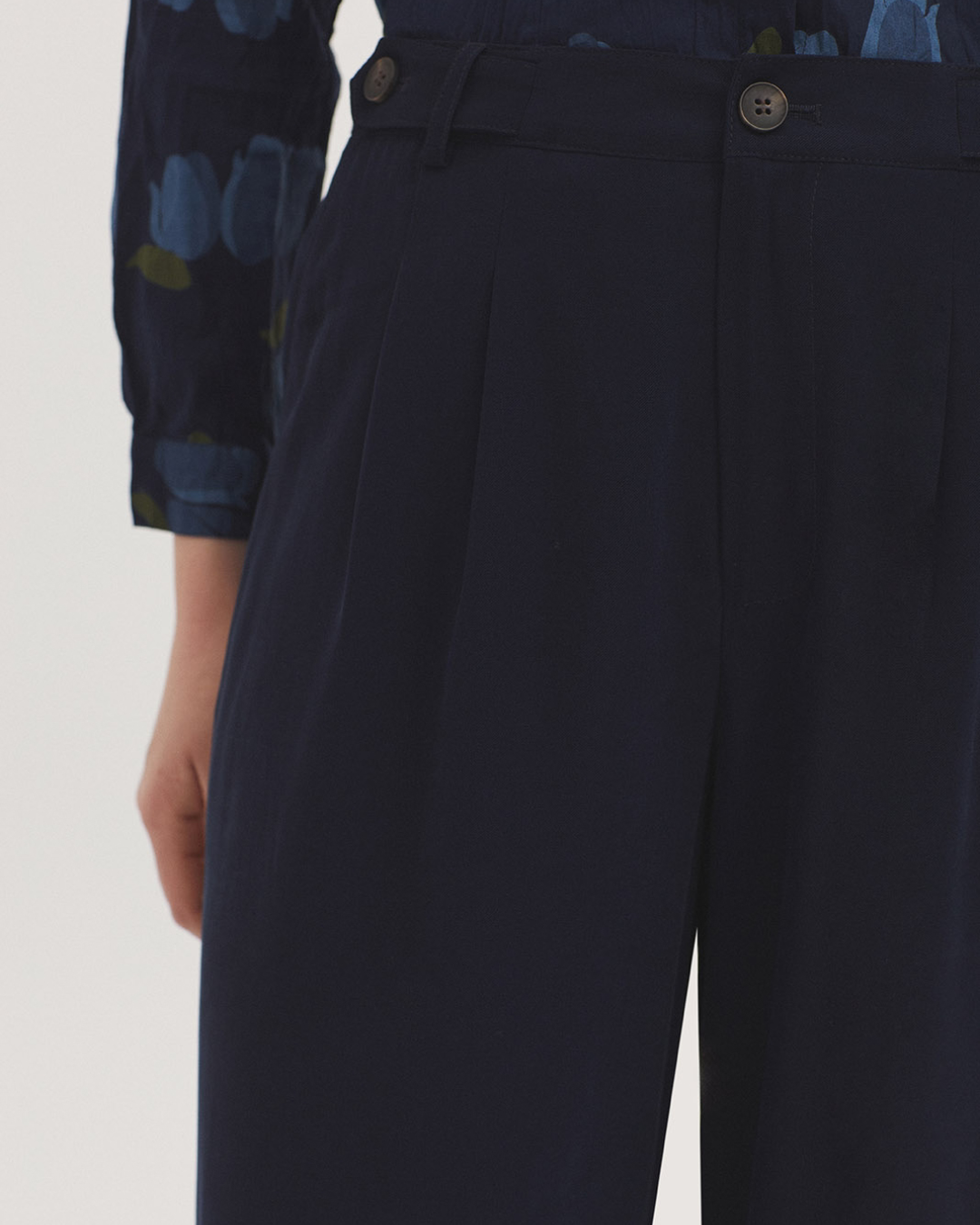 Nice Things - Ecovero Viscose Wide-Leg Pants - Blu