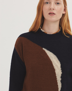 Nice Things - Two-Tone Stain Wool Bouclè Sweater - Blu