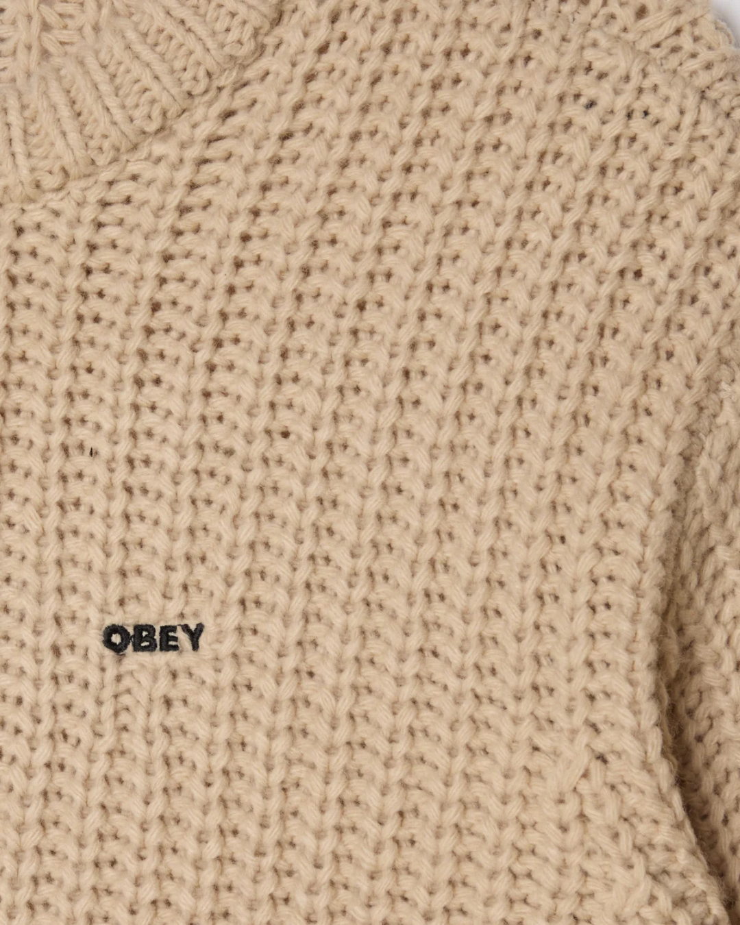 Obey - Bold Chunky Sweater - Beige