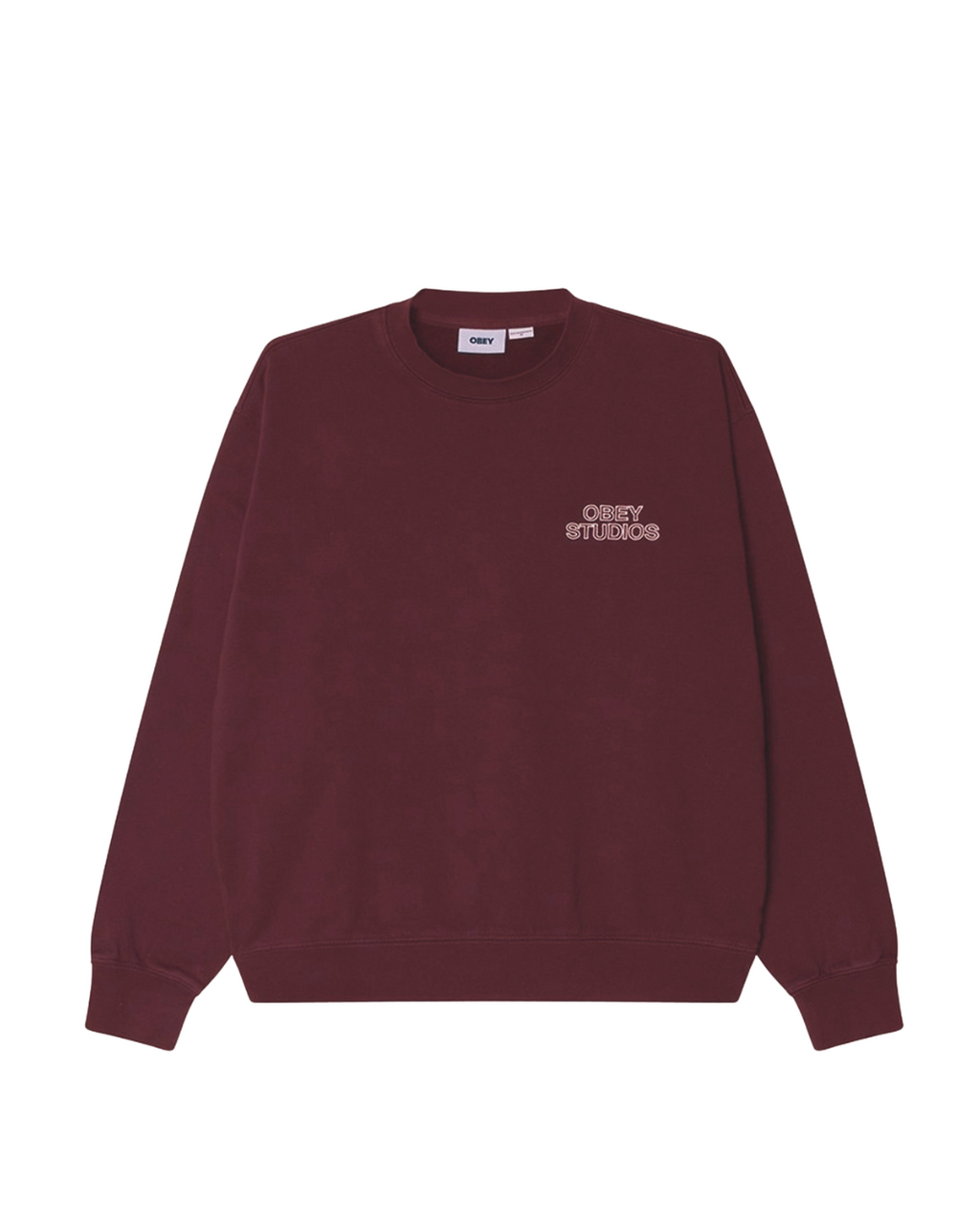 Obey - Studios Faded Crew Fleece - Winetasting