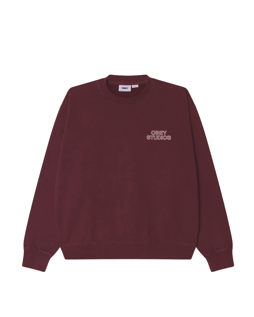 Obey - Studios Faded Crew Fleece - Winetasting