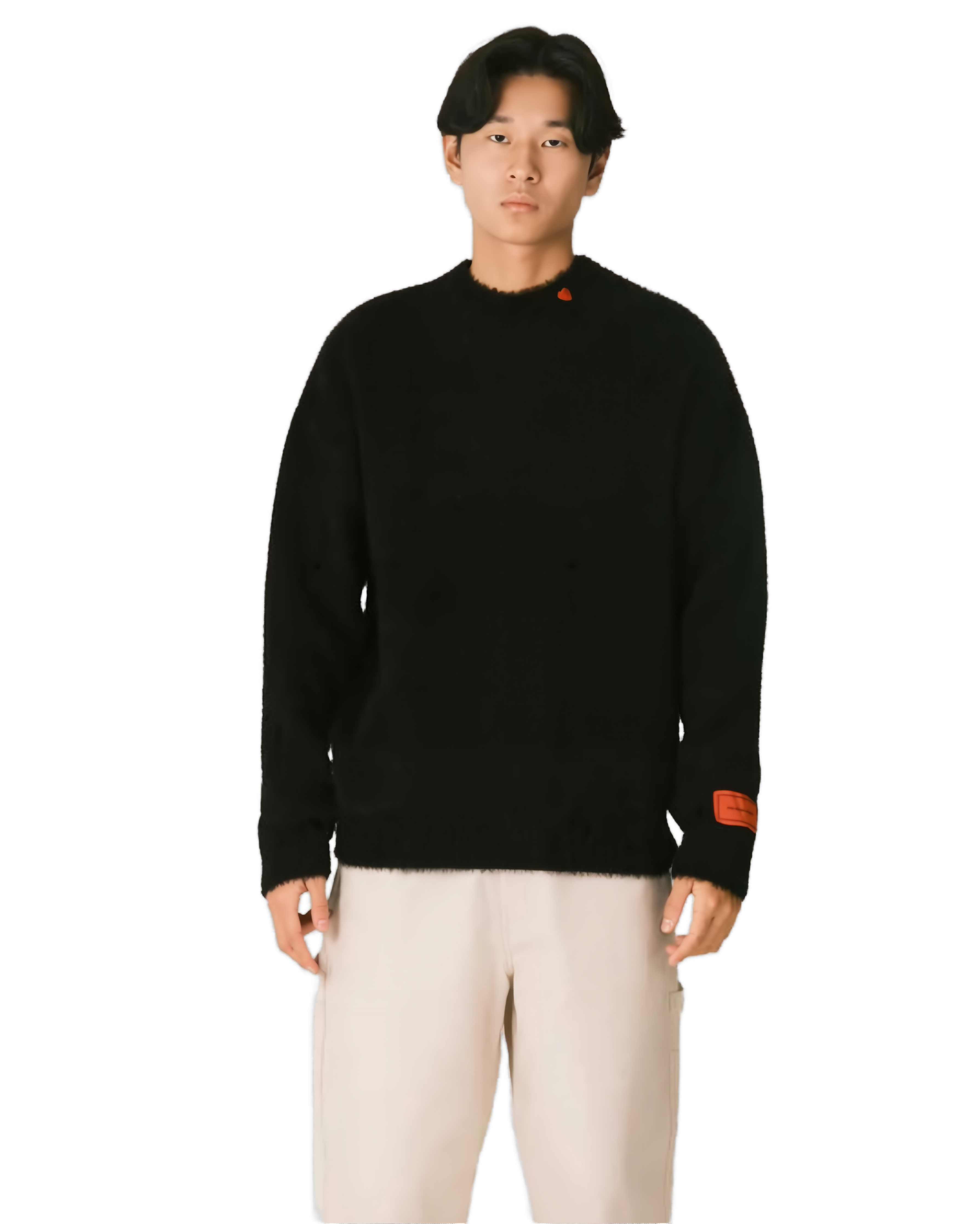 Vision of Super - Black Sweater With Embroired Neck - Nero
