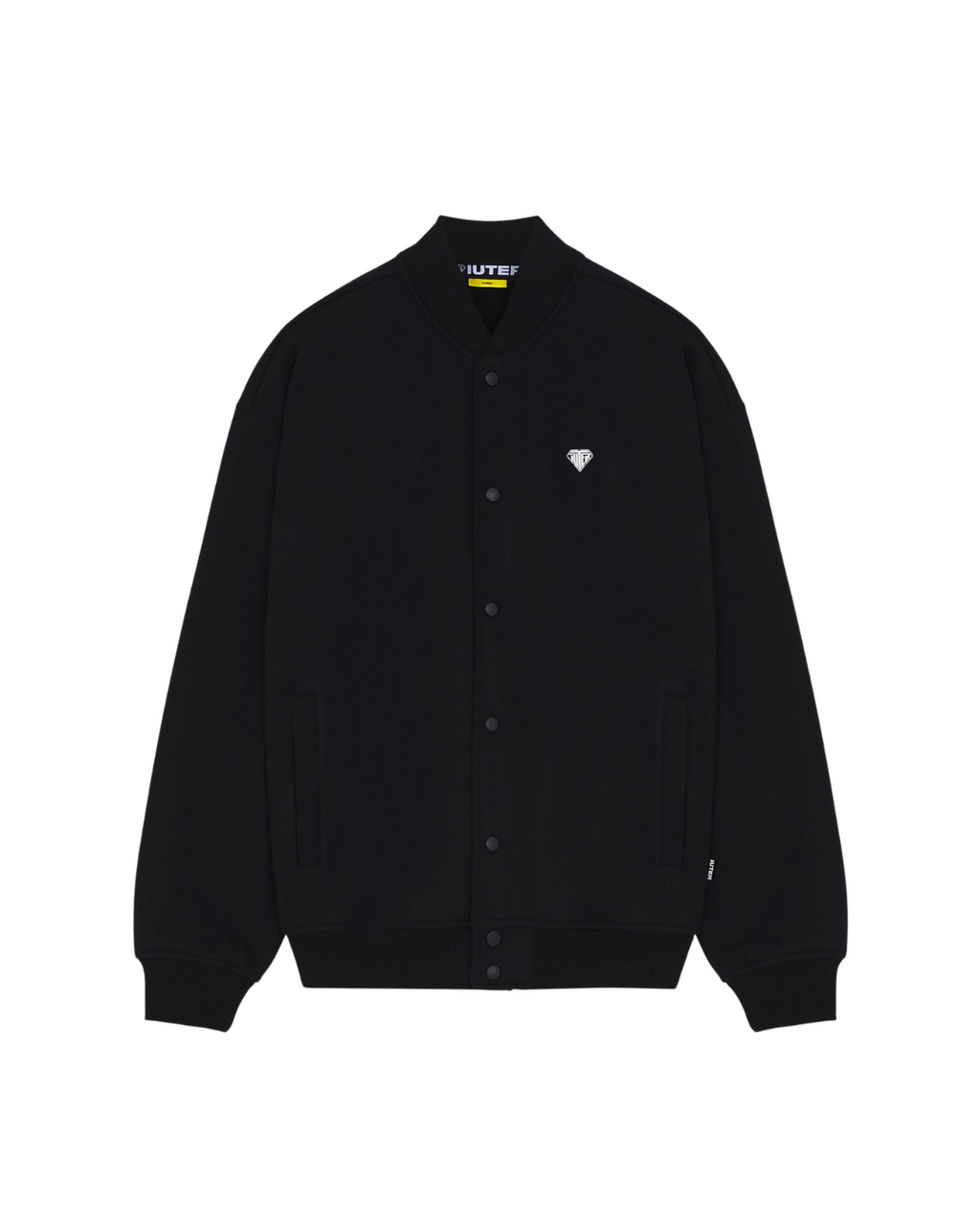 Iuter - Heart Logo Varsity Sweater - Nero