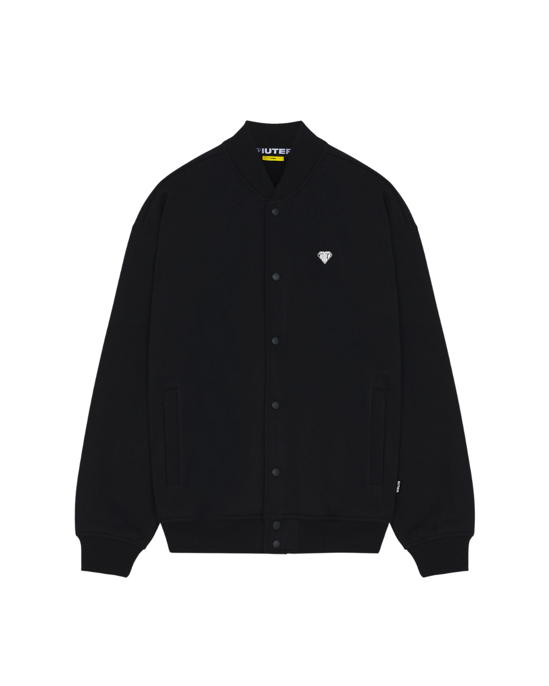 Iuter - Heart Logo Varsity Sweater - Nero