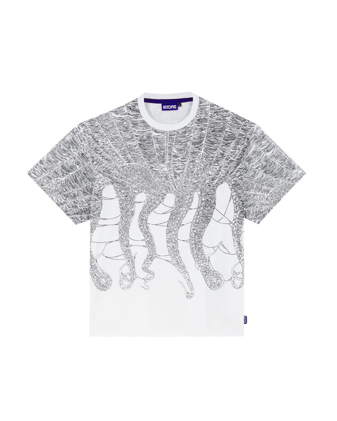 Octopus - Cobweb Tee BY Luca Devinu - Bianco