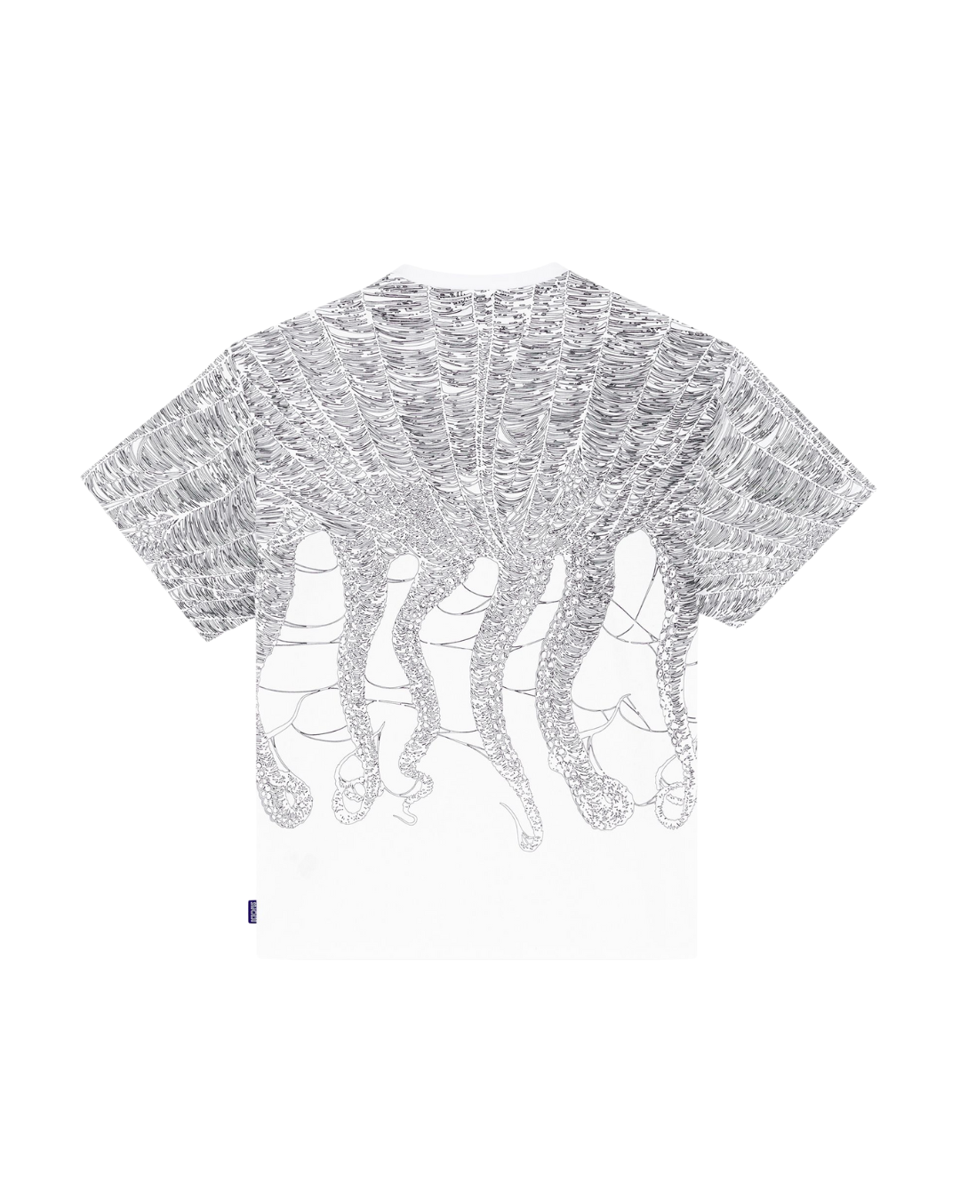 Octopus - Cobweb Tee BY Luca Devinu - Bianco