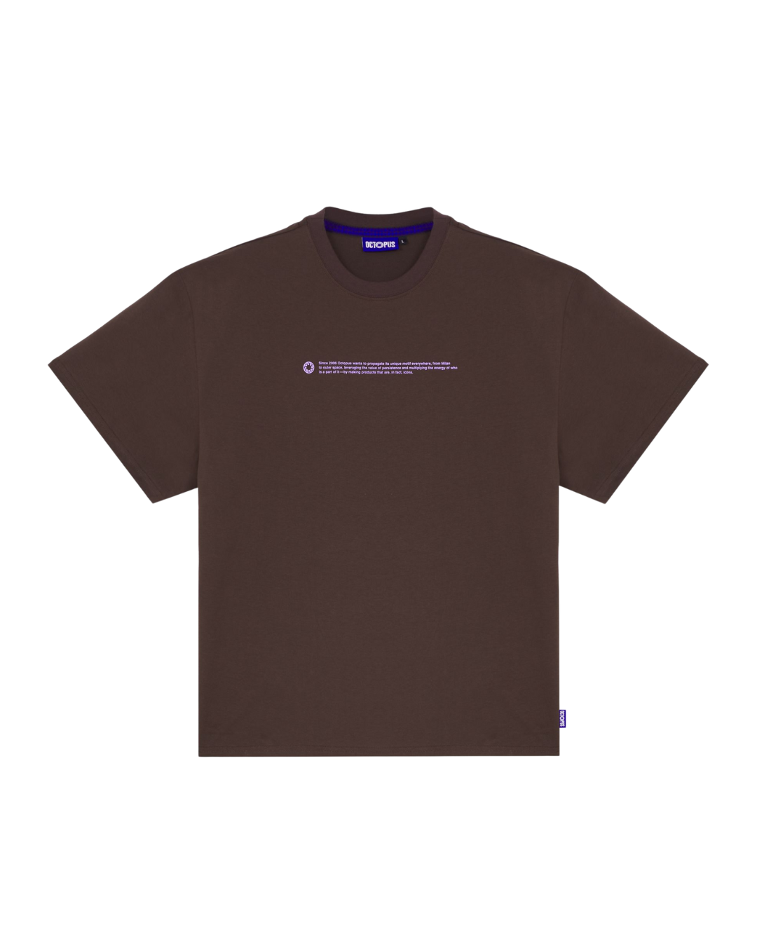Octopus - Outline Logo Tee - Marrone