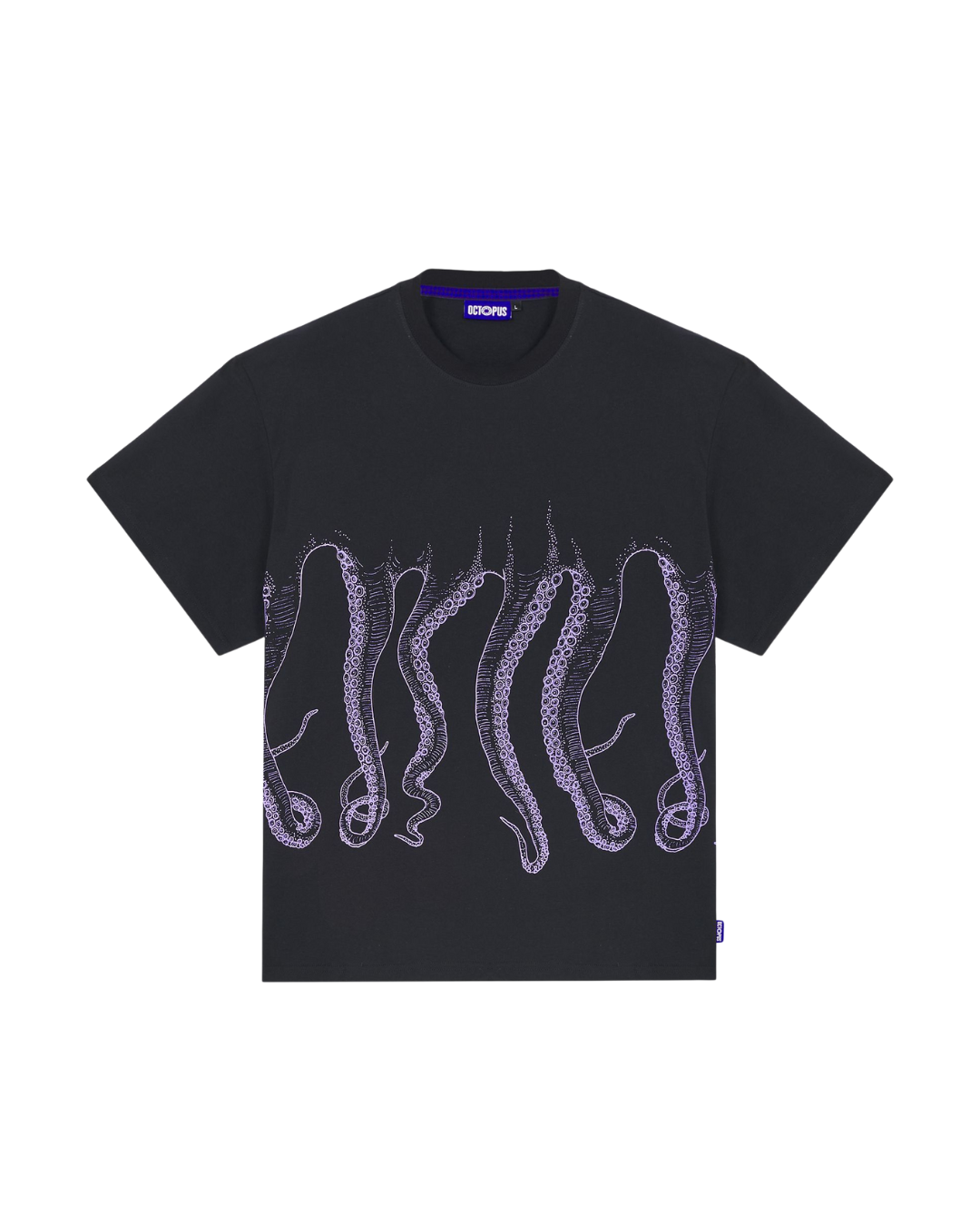 Octopus - Outline Tee - Nero e Viola