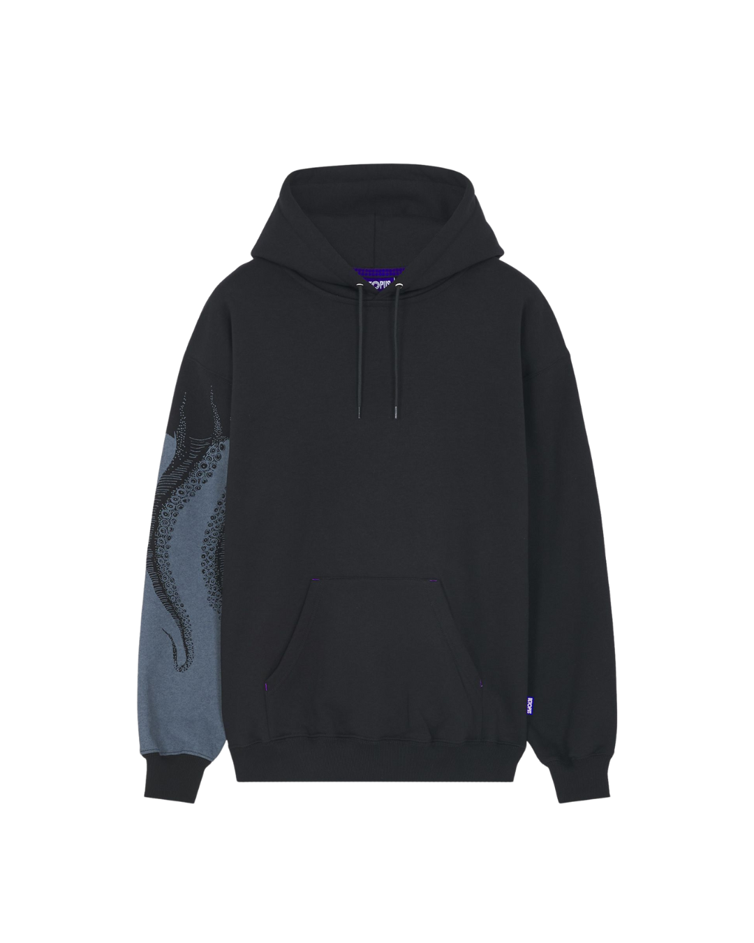 Octopus - Side Hoodie - Nero
