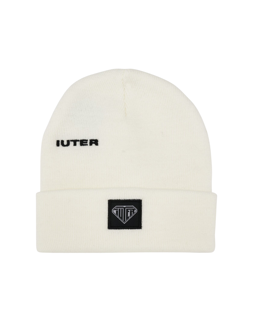 Iuter - Logo Fold Beanie - Bianco