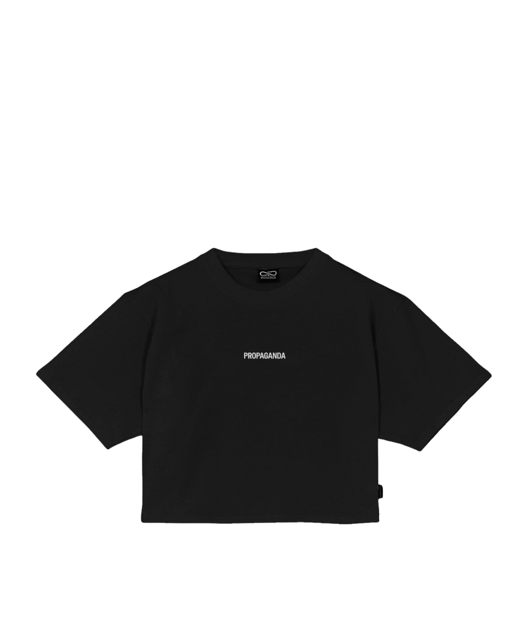 Propaganda - Crop T-Shirt M/M Ribs Woman - Nero