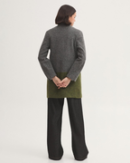 Nice Things - Contrast Bottom Colored Coat - Melange Grey