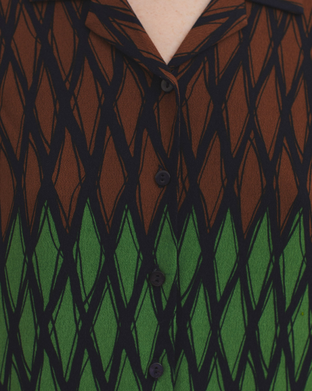 Nice Things - "Endless Column Panneau Print" Shirt - Multi