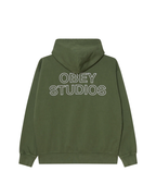 Obey - Studios Faded Hood Fleece - Verde