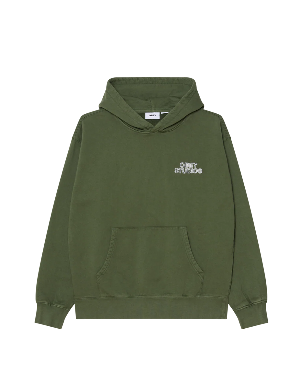 Obey - Studios Faded Hood Fleece - Verde
