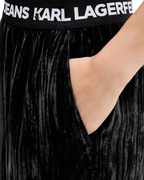 Karl Lagerfeld Jeans - Klj Velvet Sweatpant Wide Leg - Nero