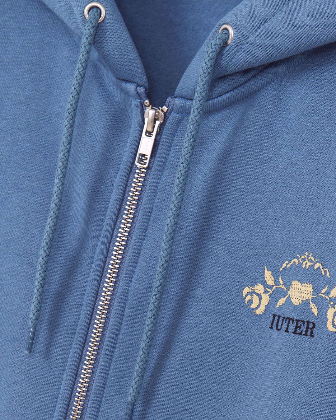 Iuter - Floral Zip Hoodie - Stormy