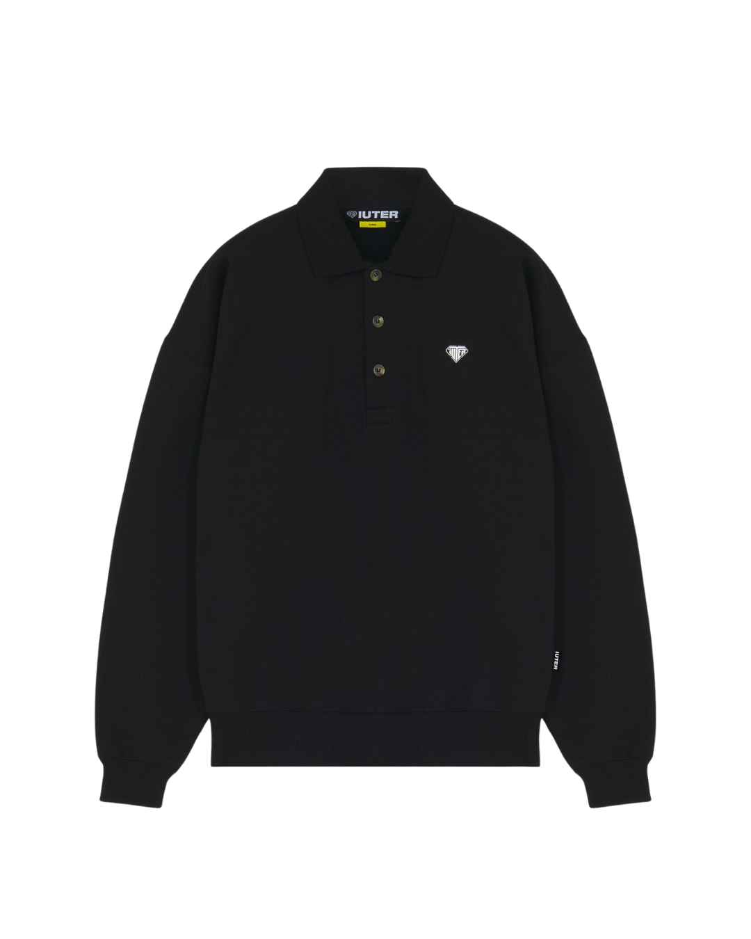 Iuter - Heart Logo Polo Sweater - Nero
