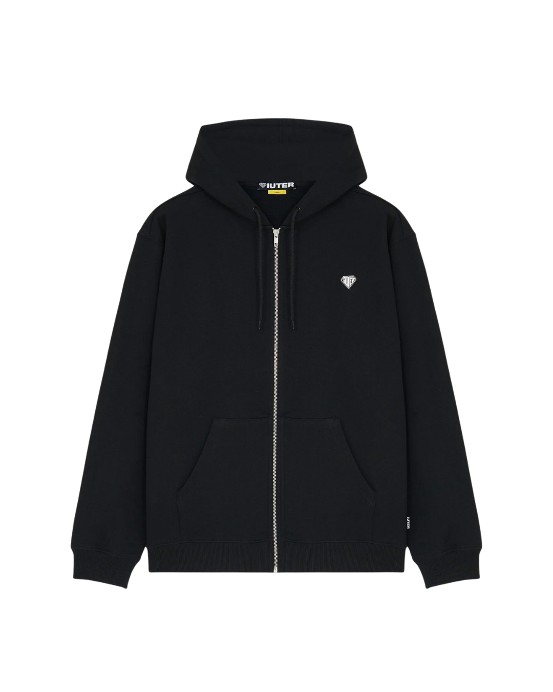 Iuter - Heart Logo Zip Hoodie - Nero