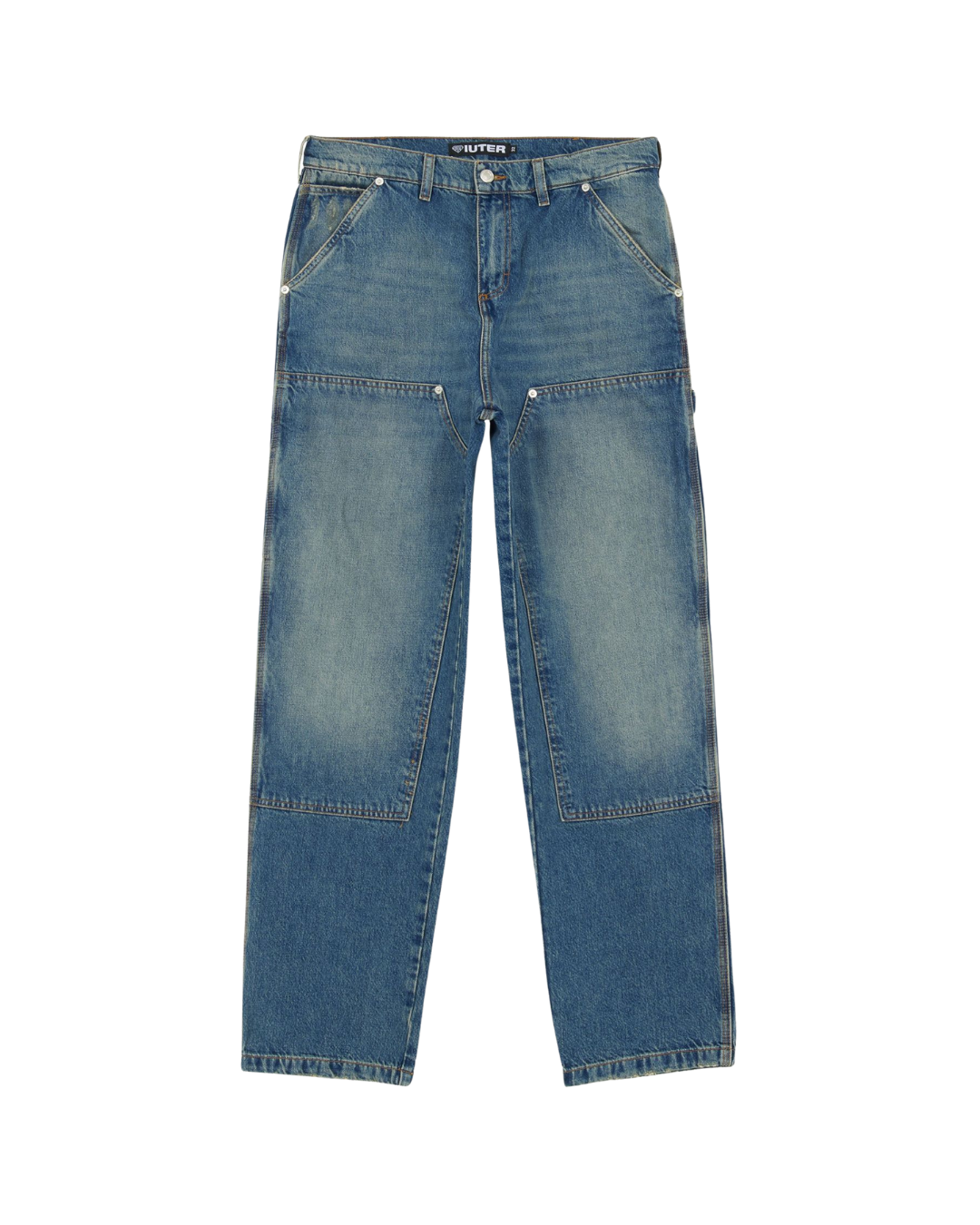 Iuter - Double Knee Denim Pants - Blu