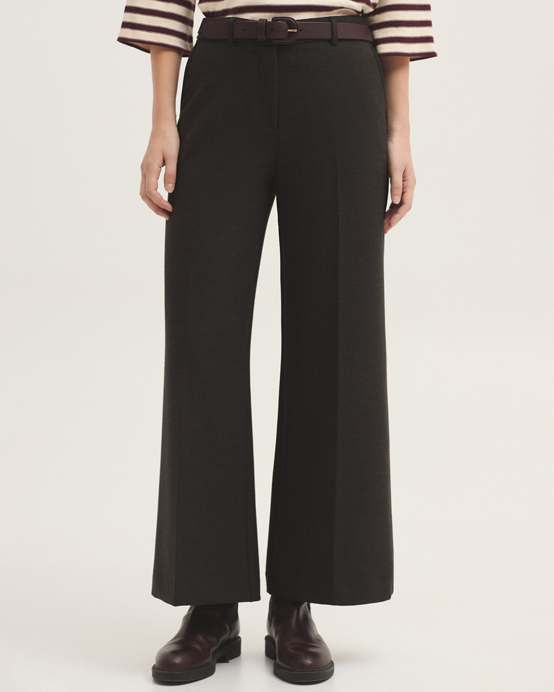 Nice Things - Melange Structured Pants - Grigio