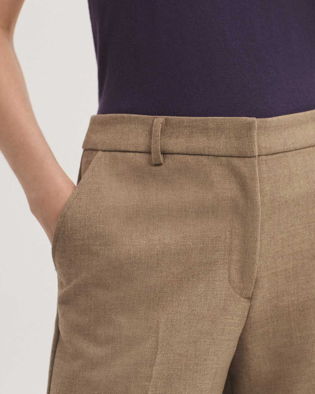 Nice Things - Classic Tailored Pants - Beige