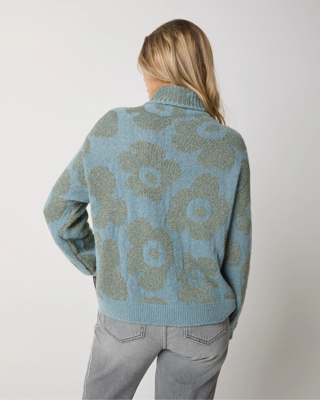 Alessia Santi - Maglia Dolcevita - Azzurro