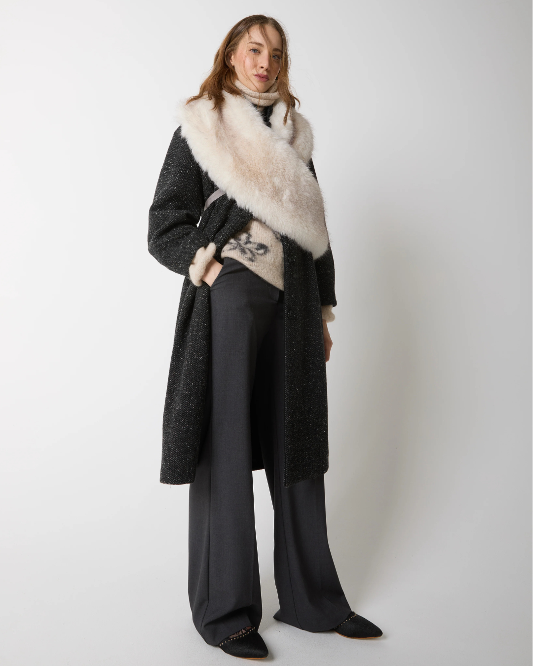 Alessia Santi - Stola In Ecopelliccia - Bianco