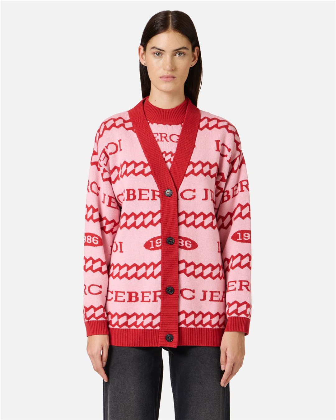 Iceberg Jeans - Maglia Cardigan - Rosso e Rosa