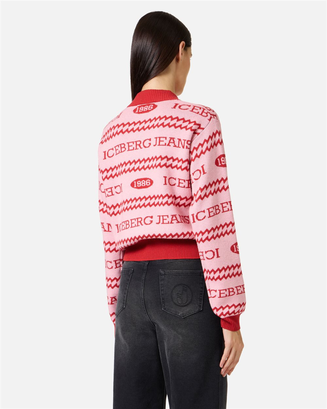 Iceberg Jeans - Maglia Girocollo - Rosso e Rosa