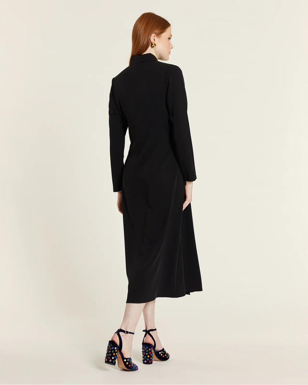 Pepa Loves - Vestido Largo Con Botones Corazon - Nero