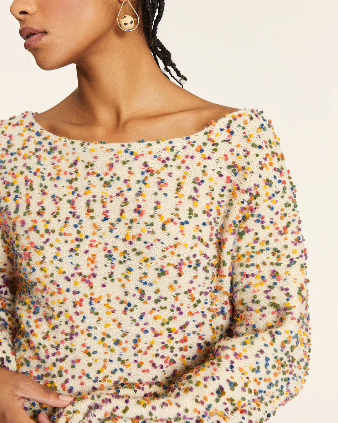 Pepa Loves - Jersey Mini Pompones - Crema