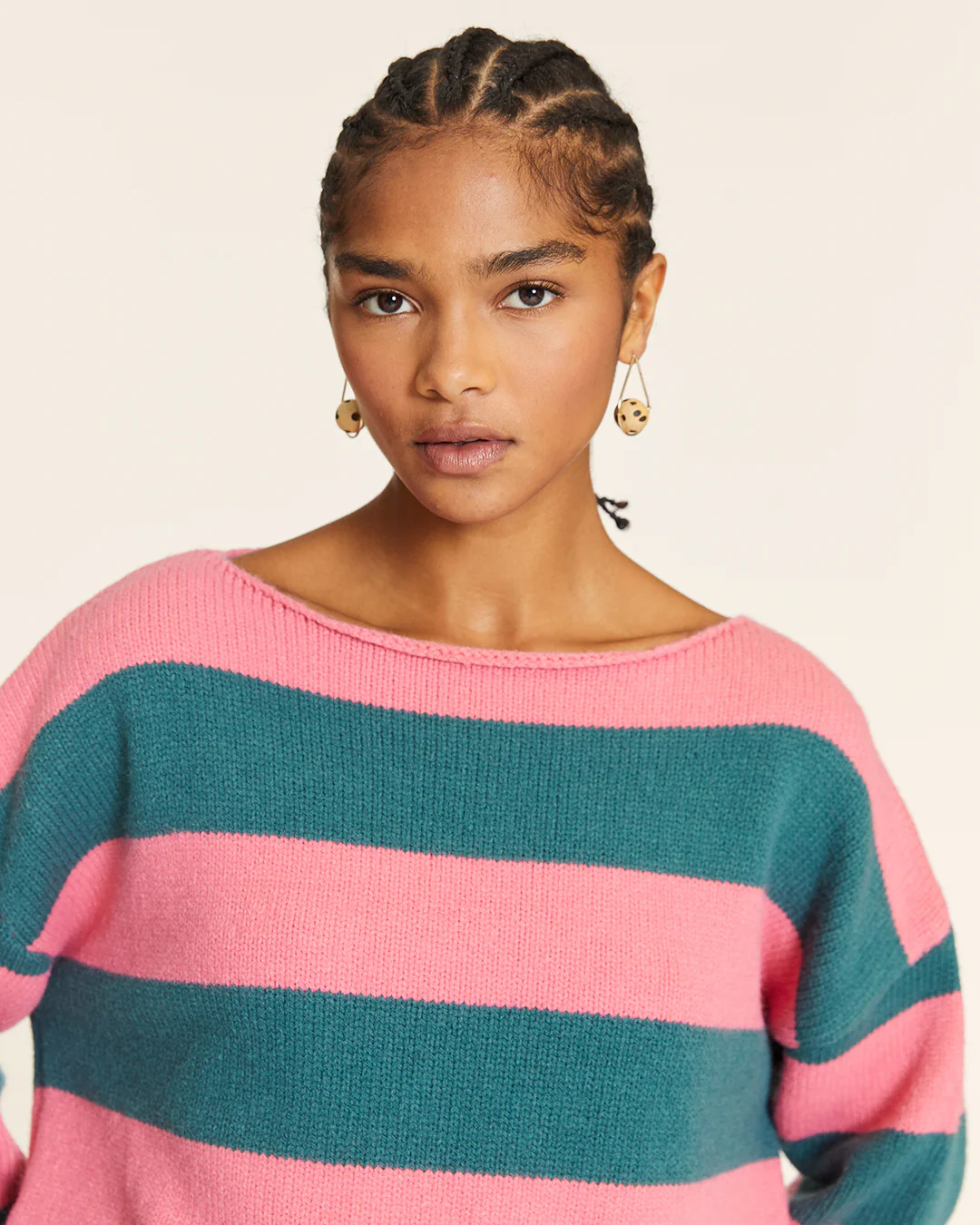 Pepa Loves - Jersey De Rayas Rosa Y Verde - Rosa