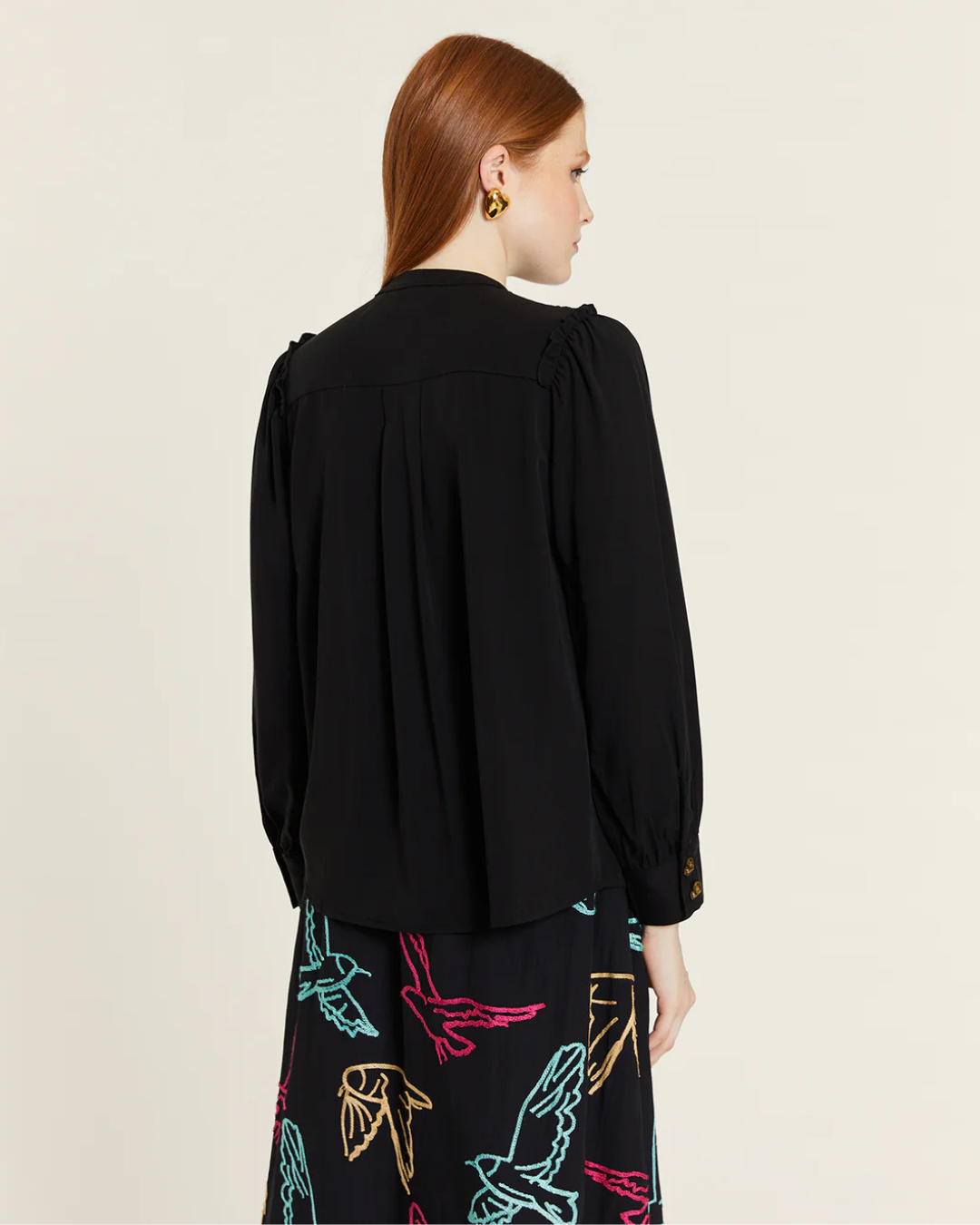 Pepa Loves - Blusa Mao Con Fruncidos - Nero